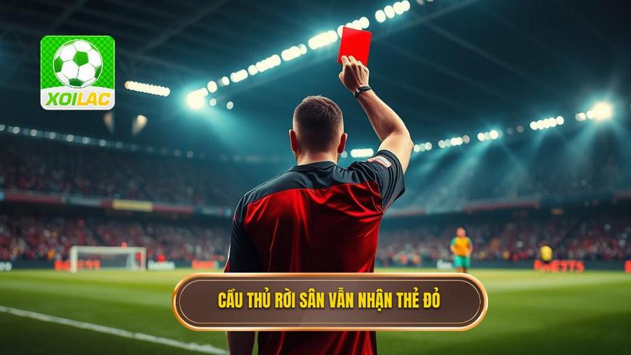 2. Cầu thủ rời sân vẫn nhận thẻ đỏ