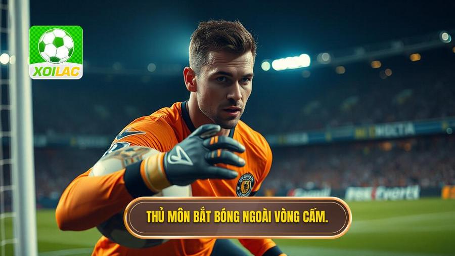 2. Thủ môn bắt bóng ngoài vòng cấm.